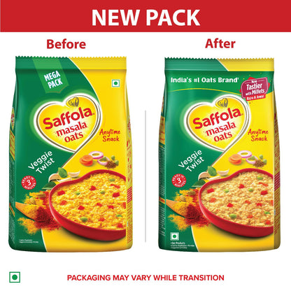 Saffola Masala oats- Veggy Twist 500 gms - Indian Snack