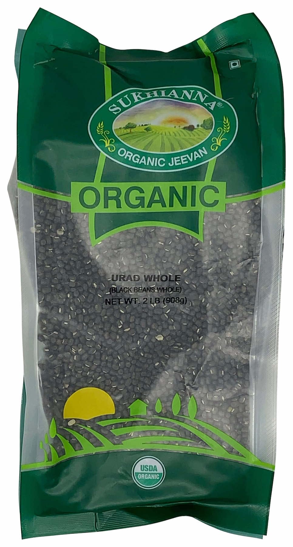 Sukhianna Organic Urad Whole 2 lbs