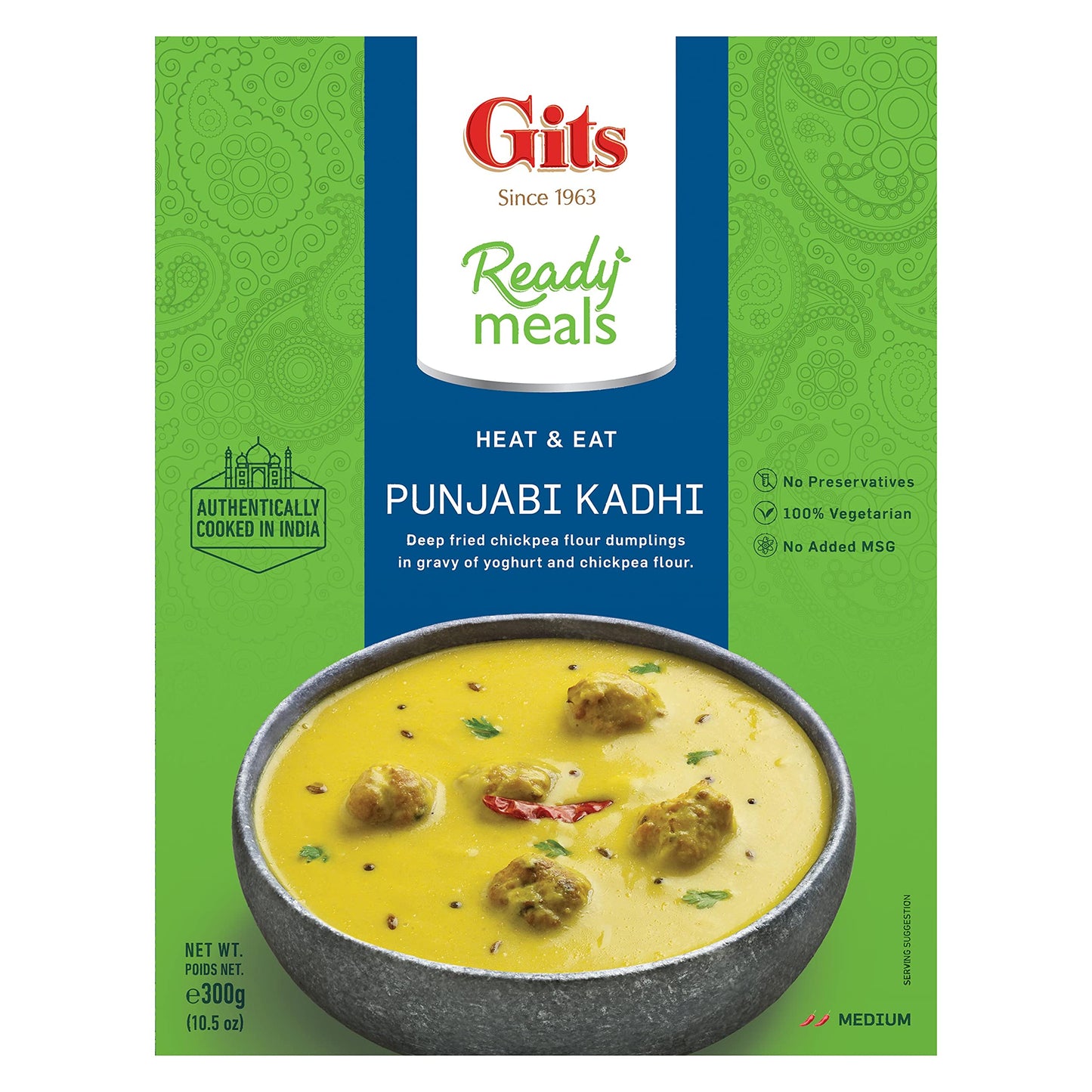 Gits Ready to Eat Punjabi Kadhi, 1800g (Pack of 6 X 300g Each)