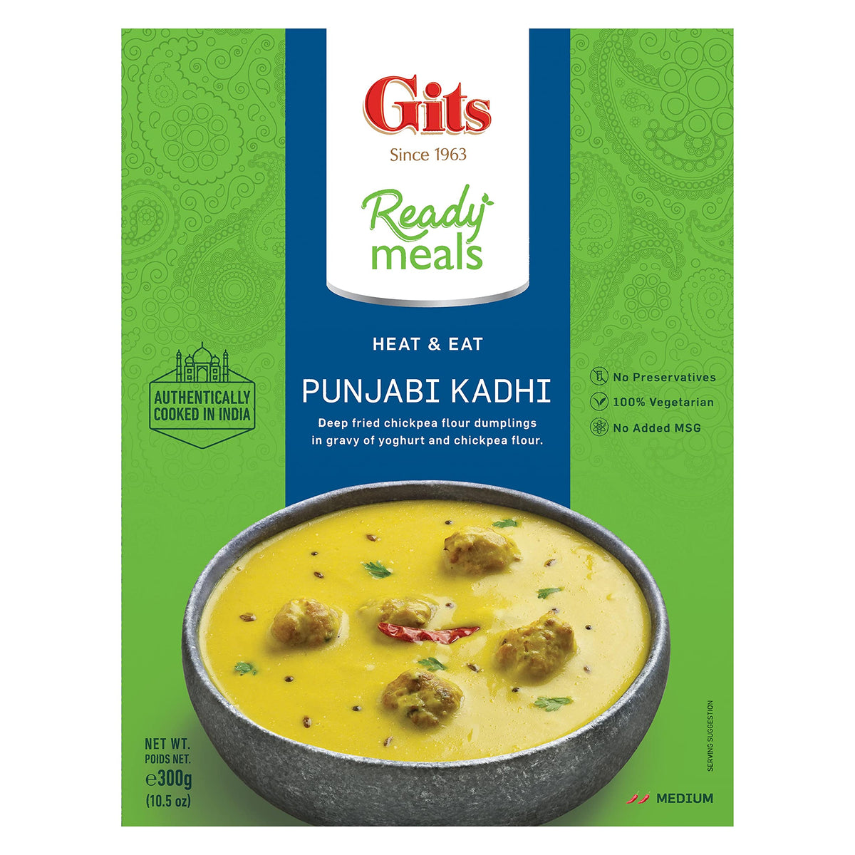 Gits Ready to Eat Punjabi Kadhi, 1800g (Pack of 6 X 300g Each)