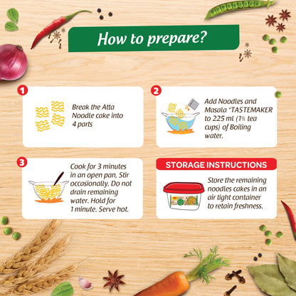 Maggi Masala instant noodles- VEg ATTA 290 gms - Vermicelli Noodles