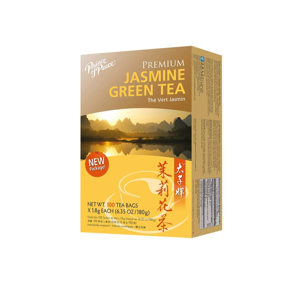 Prince of Peace Premium Jasmine Green Tea, 100 Tea Bags Premium Green Tea Bags Prince of Peace 100 Pack of Tea Bags Jasmine Tea Premium Tea Jasmine Green Tea