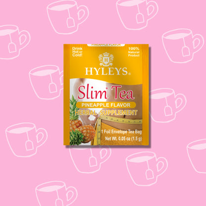Hyleys Slim Tea Pineapple Flavor - Weight Loss Herbal Supplement Cleanse and Detox - 25 Tea Bags (1 Pack)