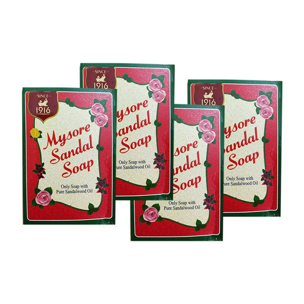 Mysore Sandal Soaps Pack of 4 (75 gr. Bars)