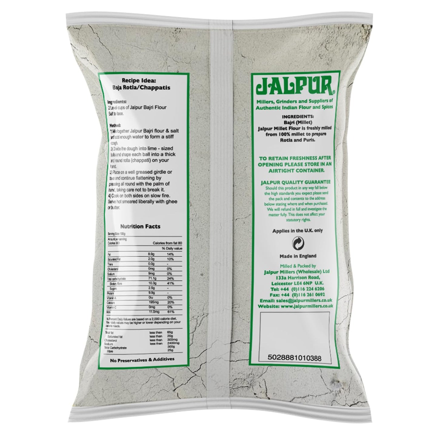 Jalpur Bajri Flour 4.4 lbs - Food / Masala / Dal