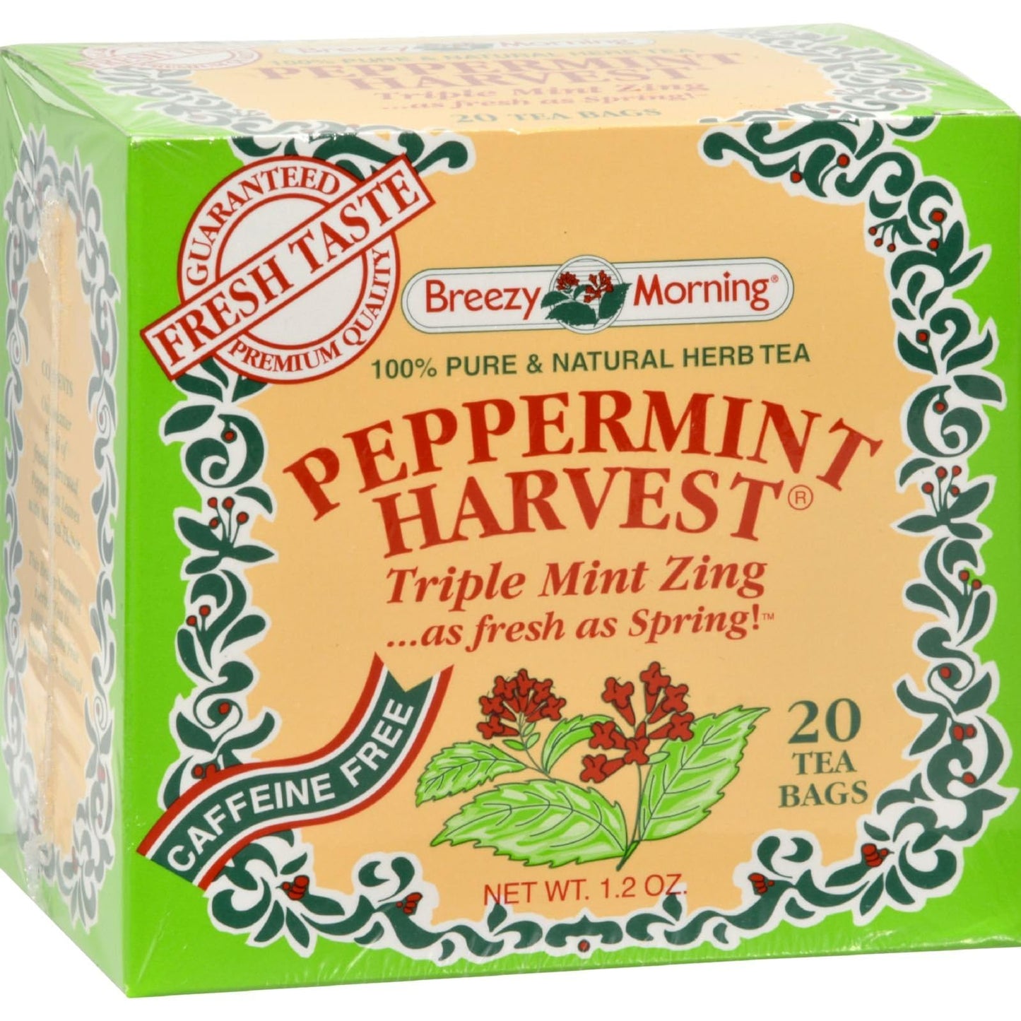 Breezy Morning Peppermint Harvest Tea 20 teabags (Pack of 1)
