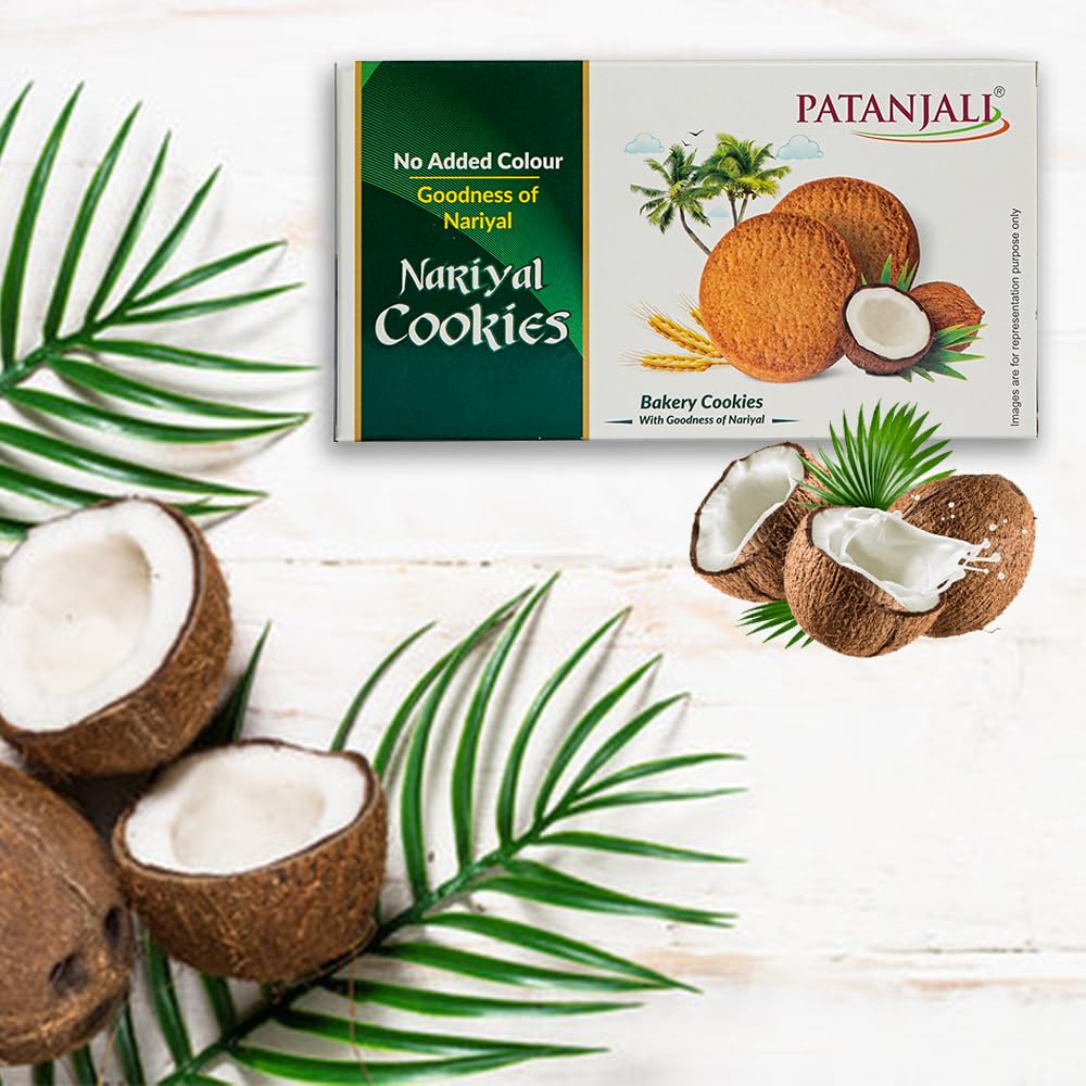 Patanjali Nariyal Cookies (Pack Of 3) - 200g