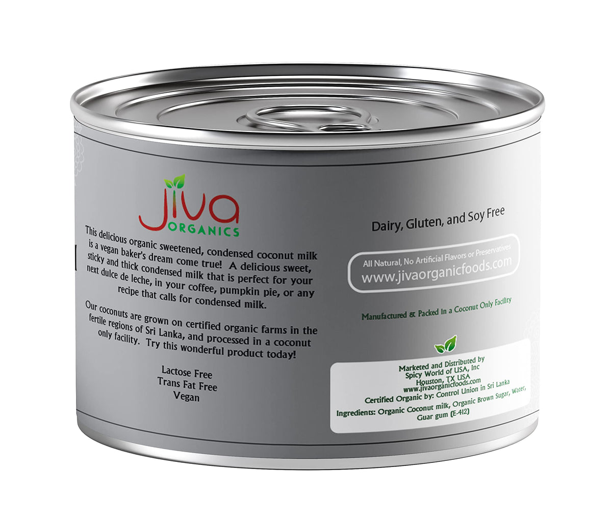 Jiva Organic Sweetened Condensed Coconut Milk 6.7 Ounce (Pack of 12) - Vegan, Lactose Free, Trans Fat Free. BPA Free