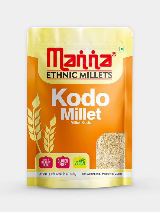 Manna Millets 5kg - Natural Grains Combo Pack of 5 Foxtail 1kg, Kodo 1kg, Little 1kg, Barnyard 1kg, Proso 1kg