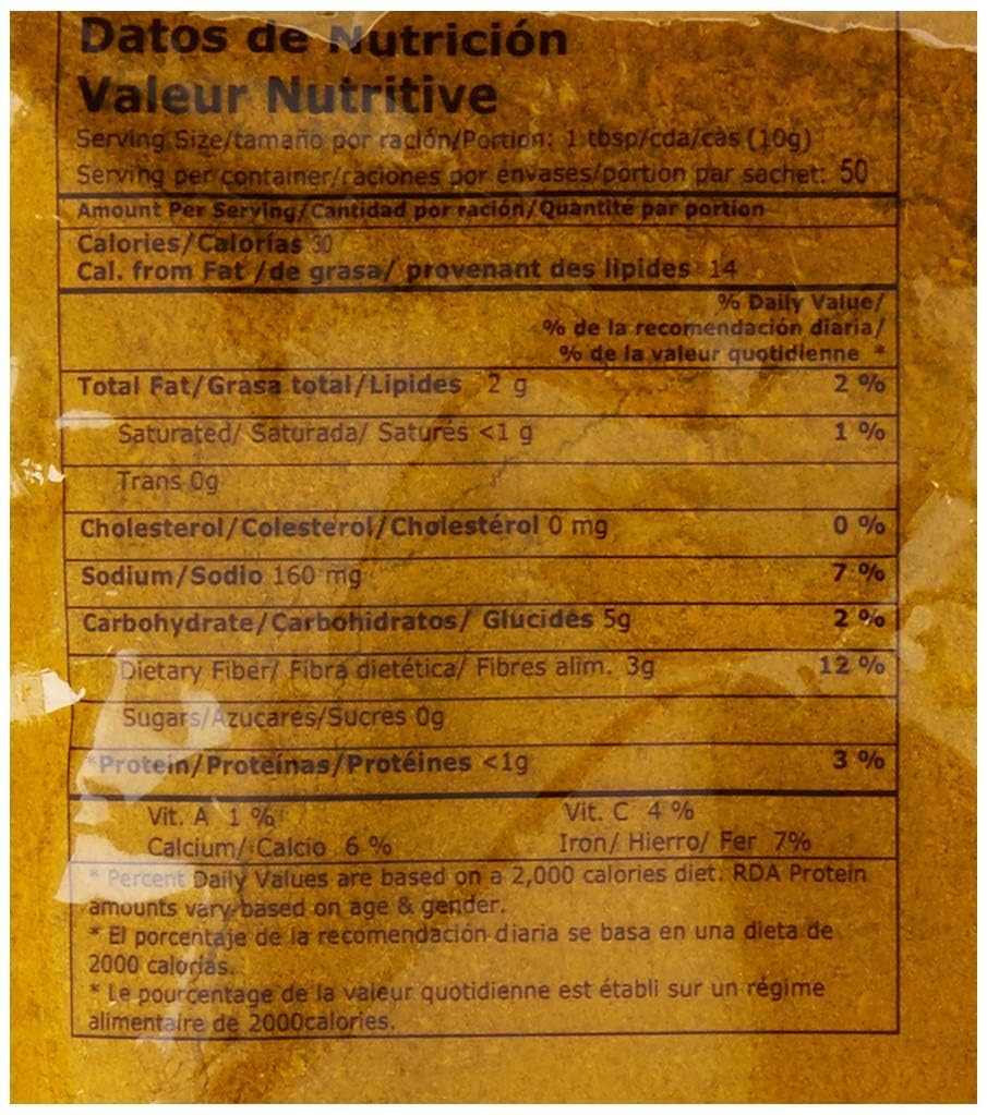CHIEF CURRY POWDER 500G, 17.5 OZ MADE IN TRINIDAD & TOBAGO