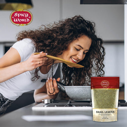 Spice World Basil Leaves 100 Gms - Ayurveda & Vitamins