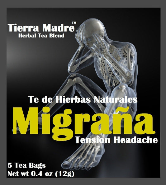 Tierra Madre Te Migrana Migraine Tradiconal Herbal Support - 10 Pack of 5 tea Bags / 0.2 Ounces - Migraa