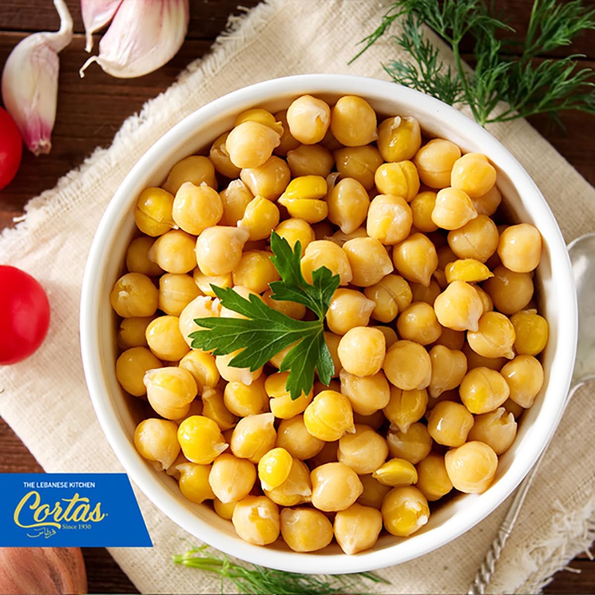Cortas - Garbanzo Boiled Chickpeas, (Pack of 6) 400 g