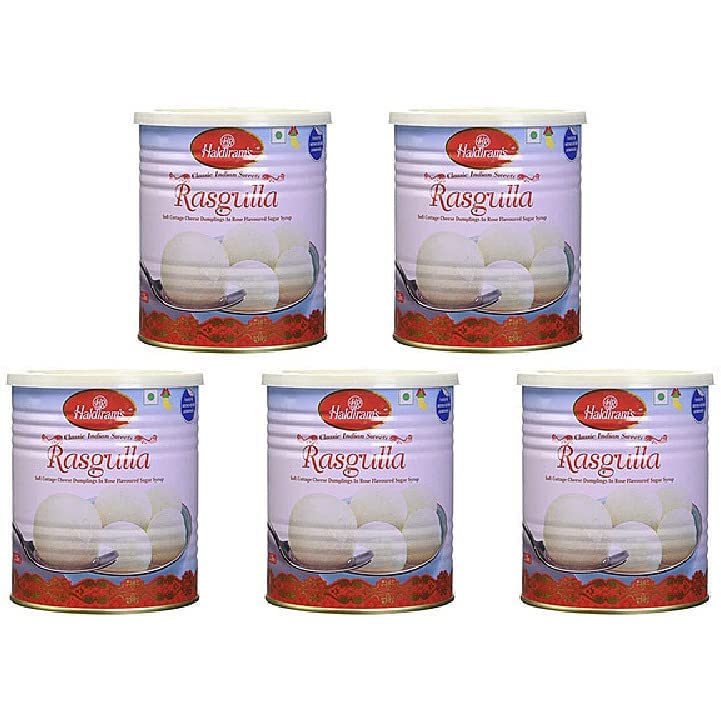 Pack Of 5 - Haldiram's Rasgulla - 1 Kg