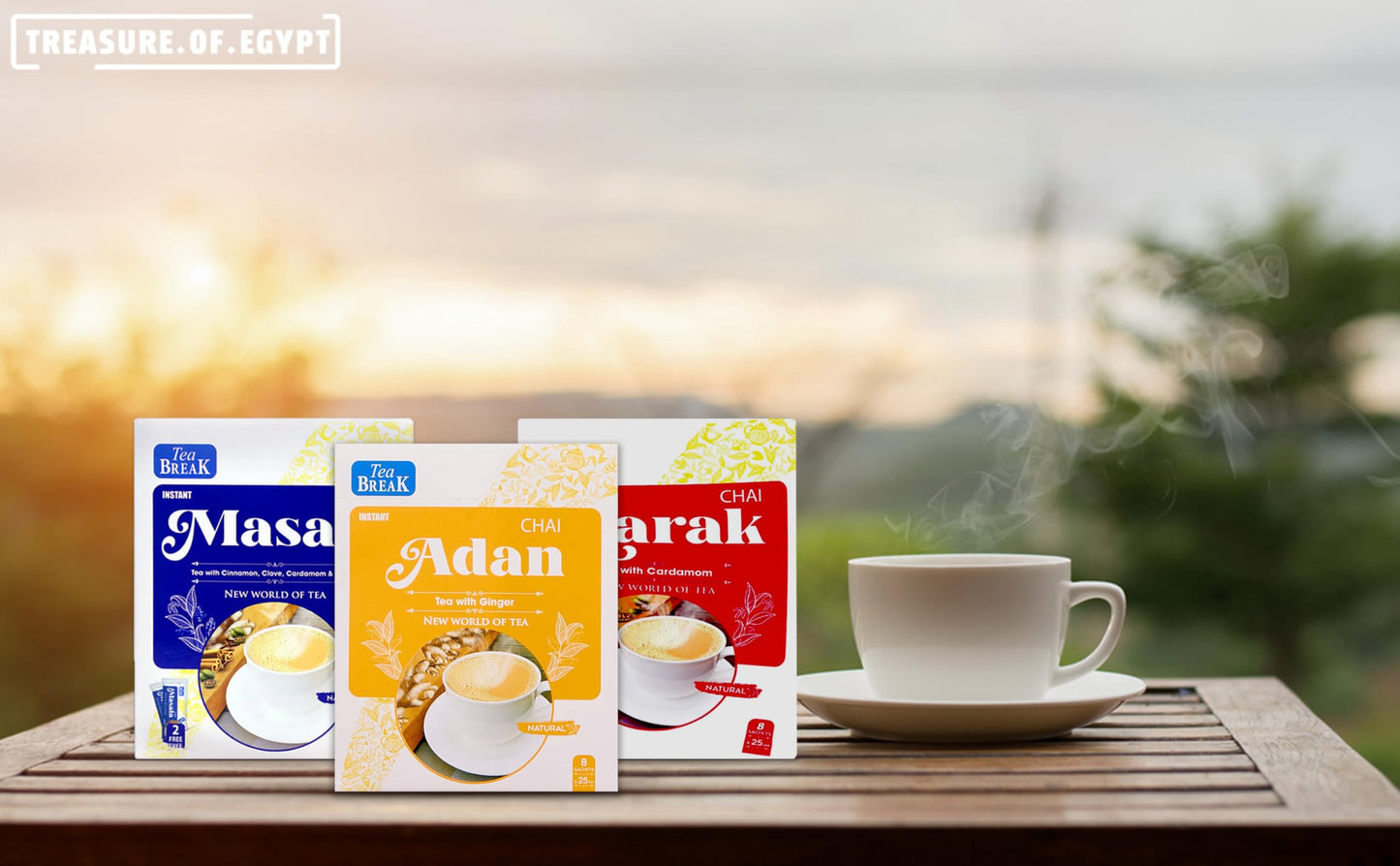 Tea Break Instant Tea with Milk & Ginger Chai Adan - 25 gm X8 Sticks