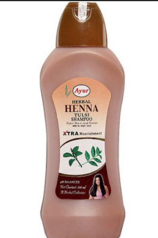 Ayur Herbal Shampoo Henna with Tulsi Scalp vitalizer 500 ml (16.90 fl ozs)