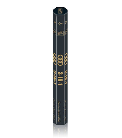 Zed Black 3-in-1 Incense Sticks- 3 Pleasant Aromas -Premium Long Lasting 90 Natural Incense Fragrance Sticks-Pack of 6(15 Per Box) Aroma Incense Sticks