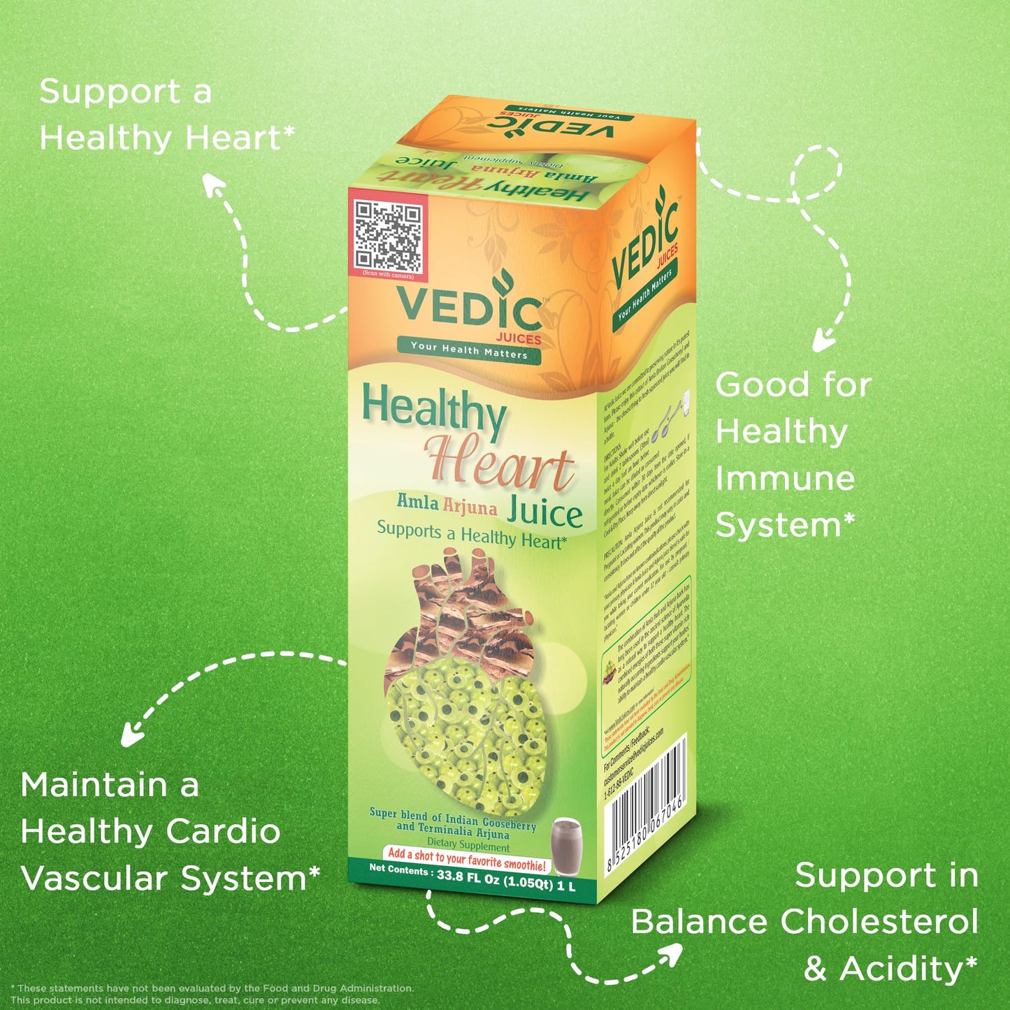 Vedic Amla Arjuna Juice | Healthy Heart Support 1L