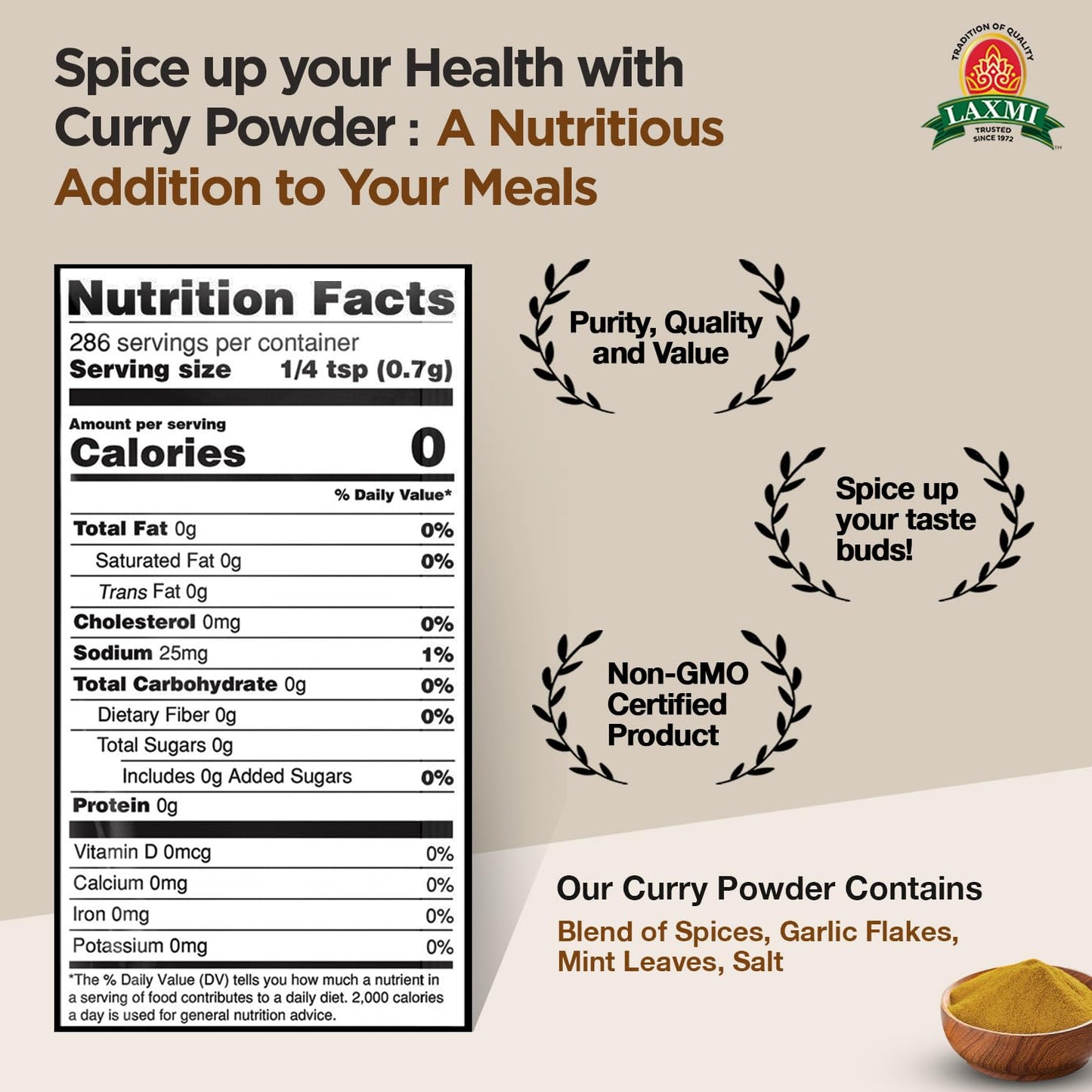 Laxmi Curry Powder 200 gms - Indian Spices
