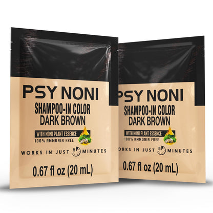 PSY NONI SHAMPOO-IN COLOR DARK BROWN (0.67 fl oz, 1)