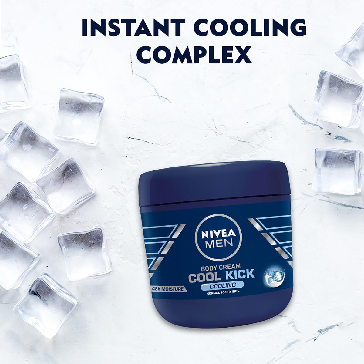 Nivea Men Cool Kick Body Cream - 13.5 Fl Oz / 400 mL