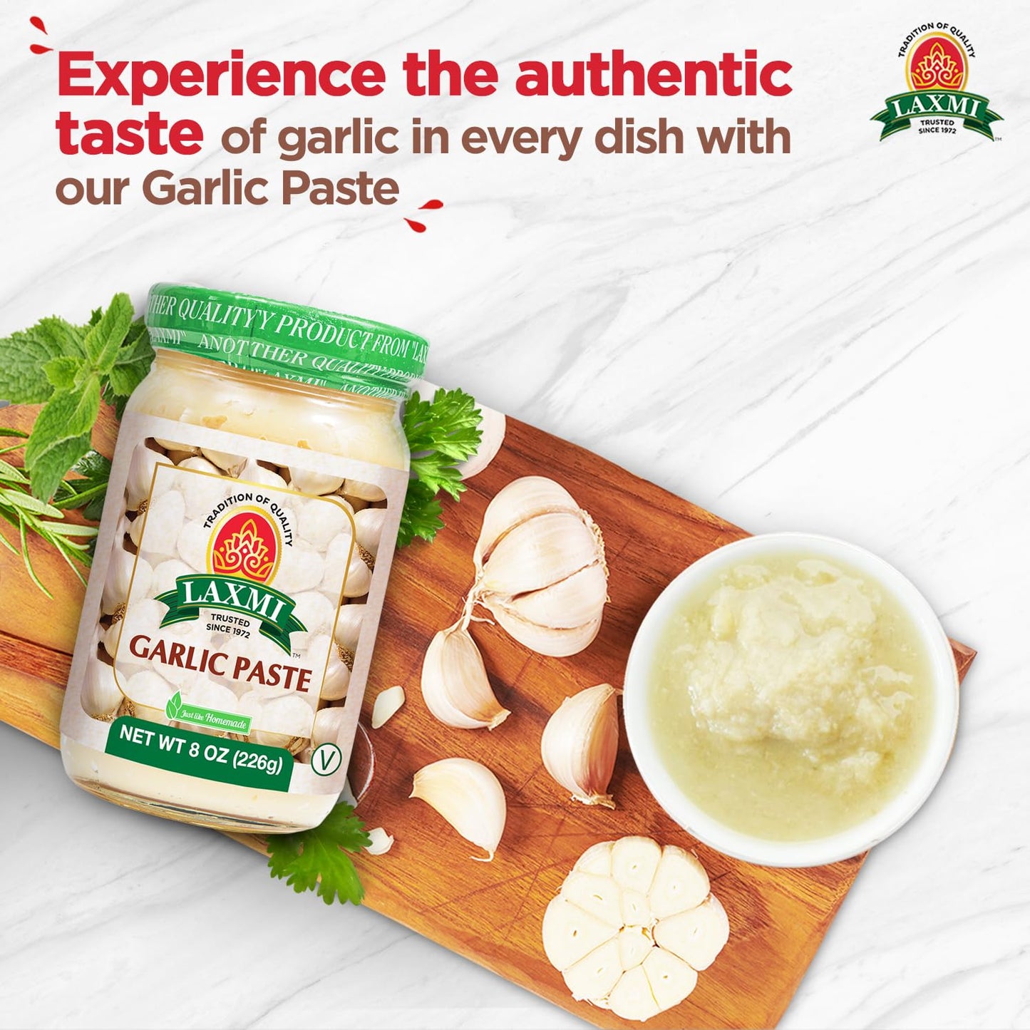 Laxmi Garlic Paste 8 oz - Pickles & Paste