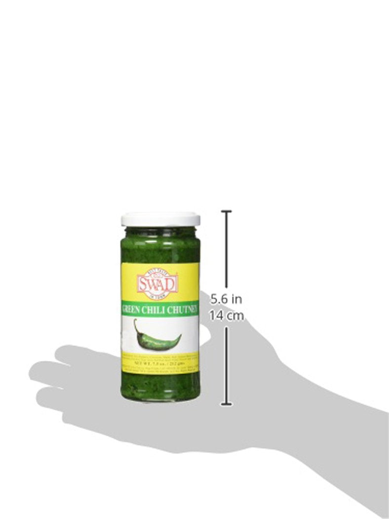 Swad Green Chilli Chutney 7.5 Oz - Chutney Spread