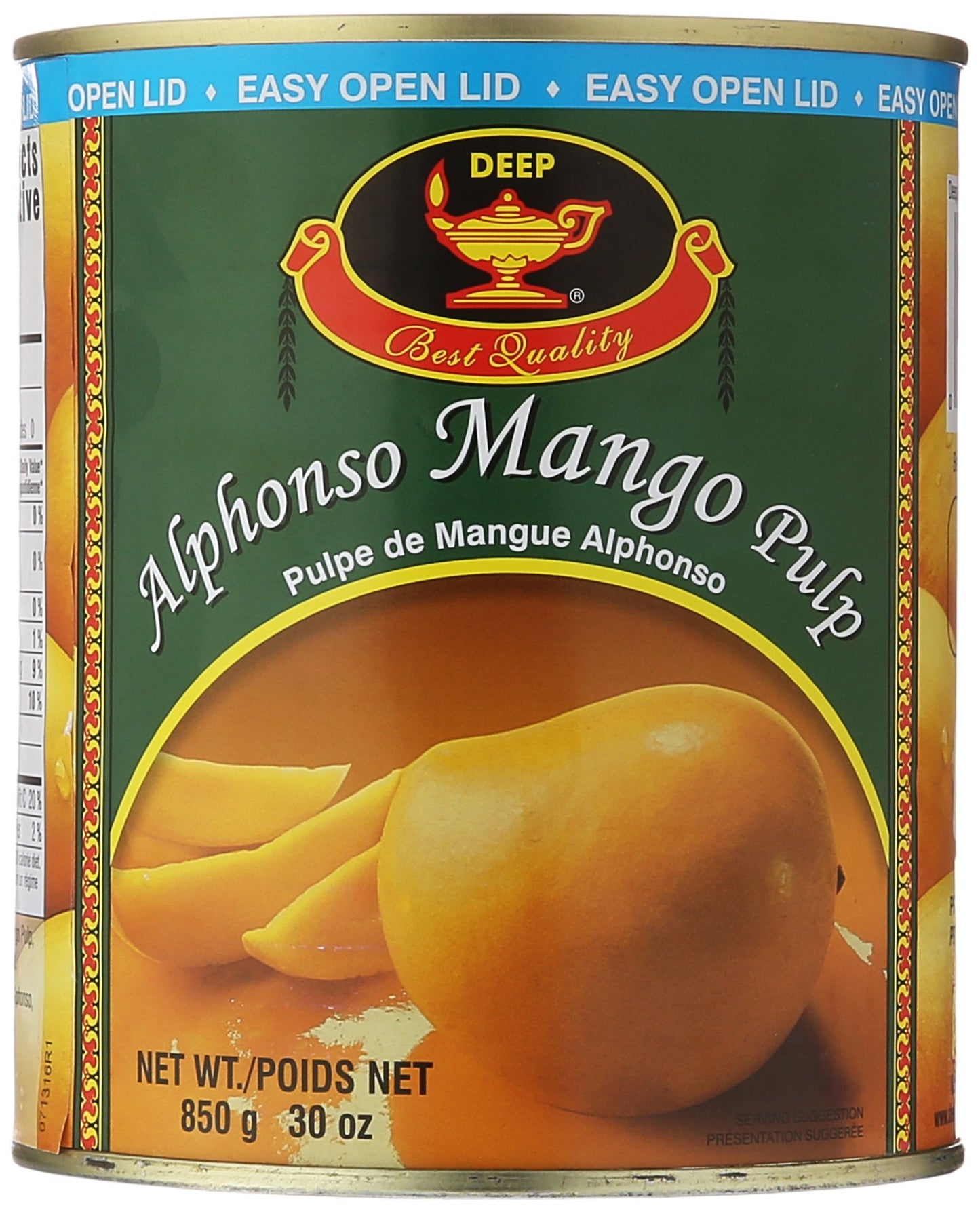 Deep Alphonso Mango Pulp 30 Oz