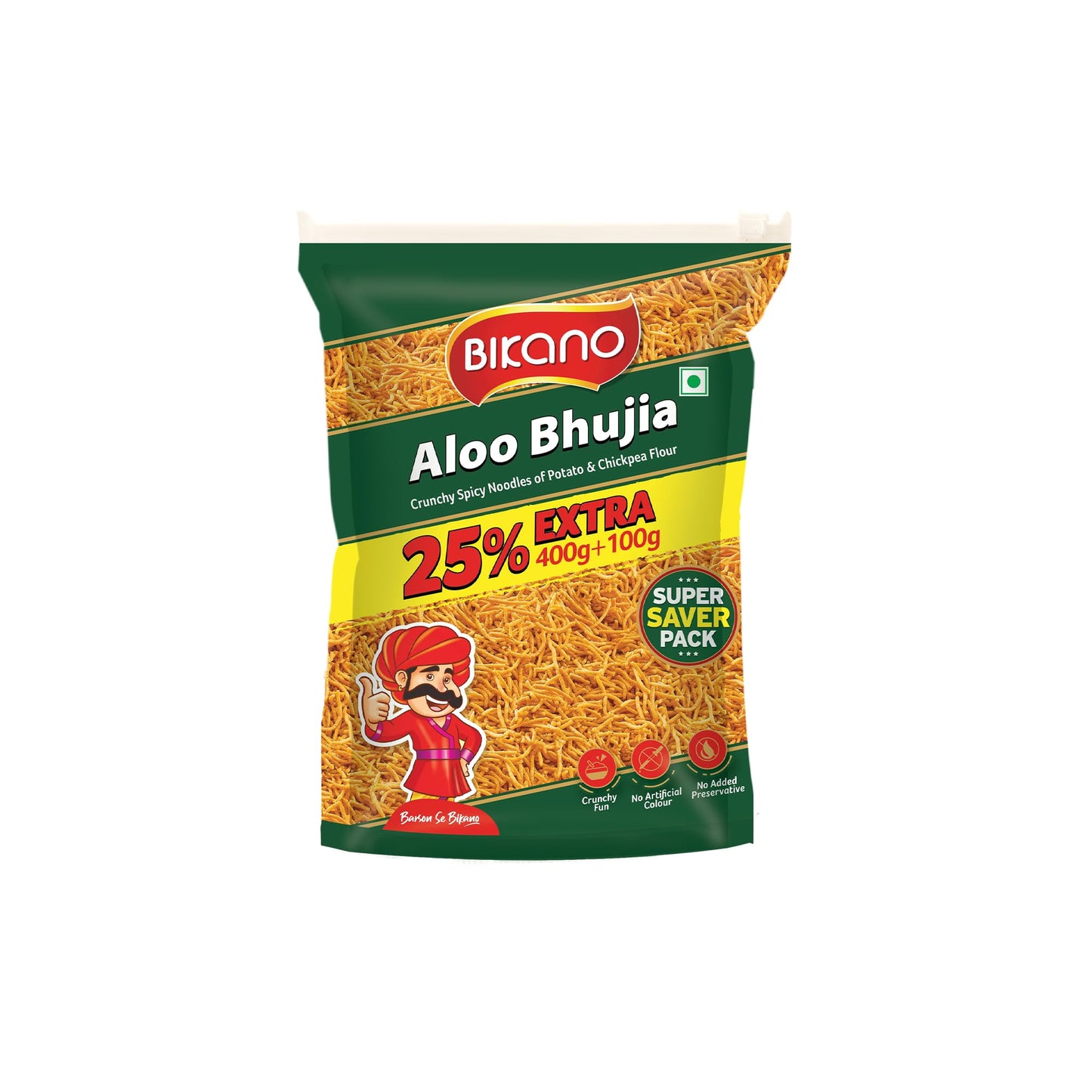 Bikano Aloo Bhujia, Indian Namkeen, (14.1oz)