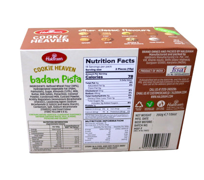 Haldirams Haldiram's Cookie Heaven Badam Pista - 7.06 Oz,, ()