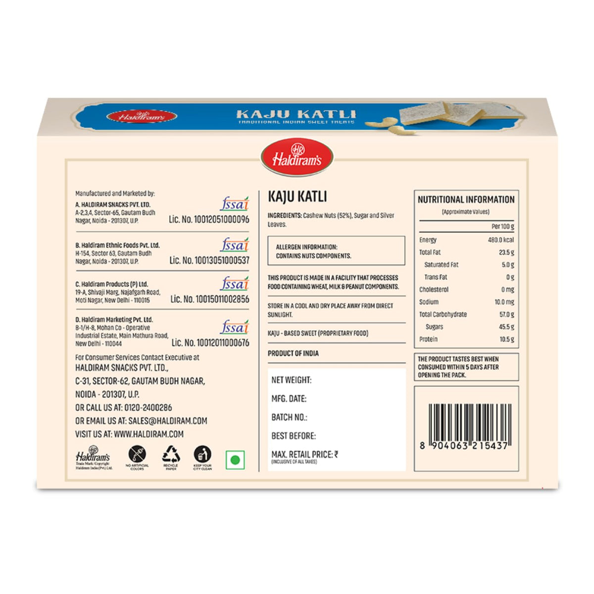 Haldiram's Kaju Katli 340gms