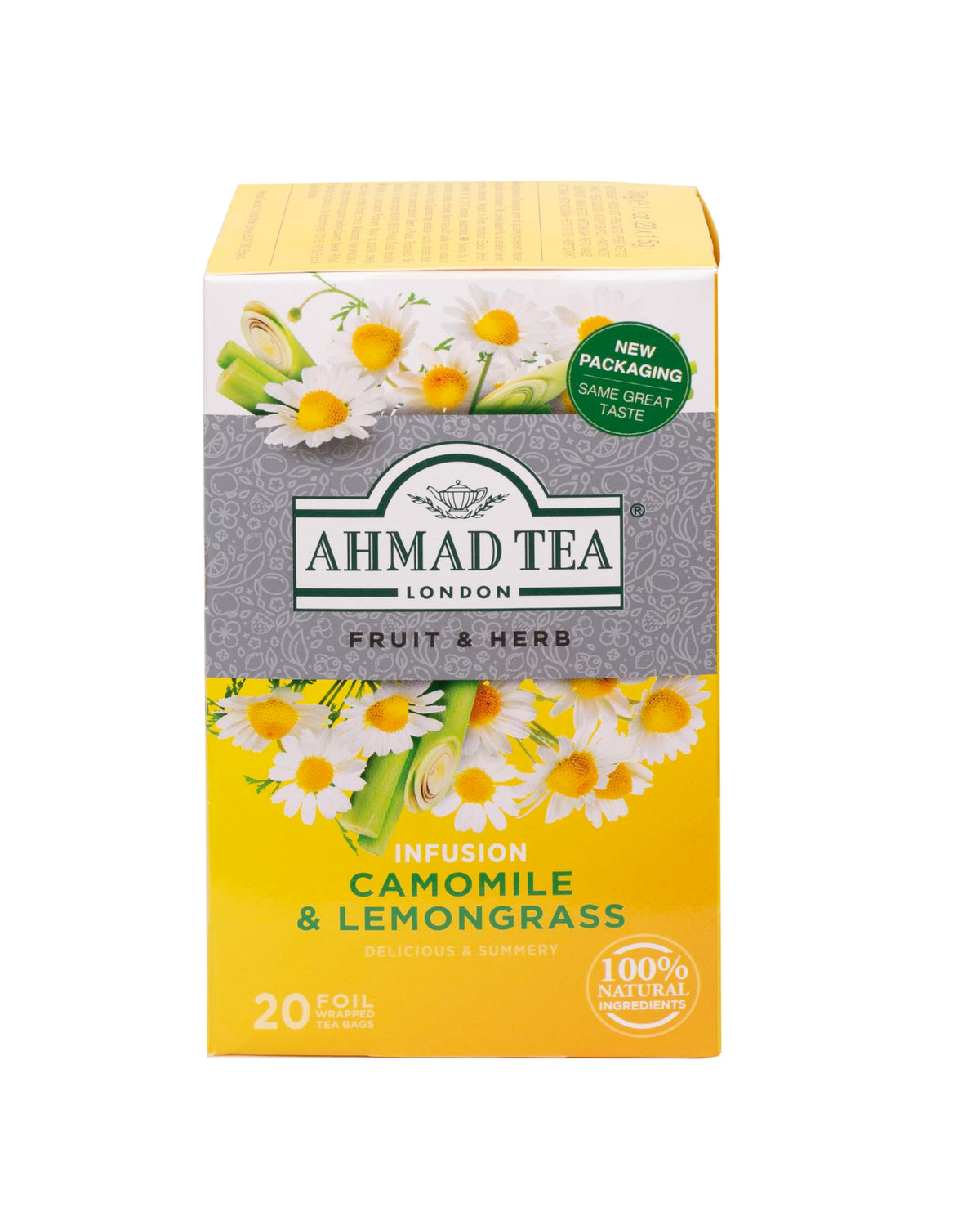 Ahmad Teas - Camomile & Lemongrass 1.4oz - 20 Tea Bags, Brown
