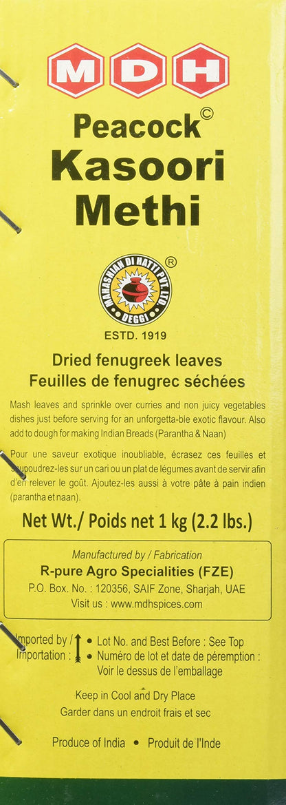 MDH peacock Kasoori Methi 1 kg - MDH Masala