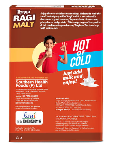 Manna Ragi Malt Health Drink 200 g (Pack of 2)