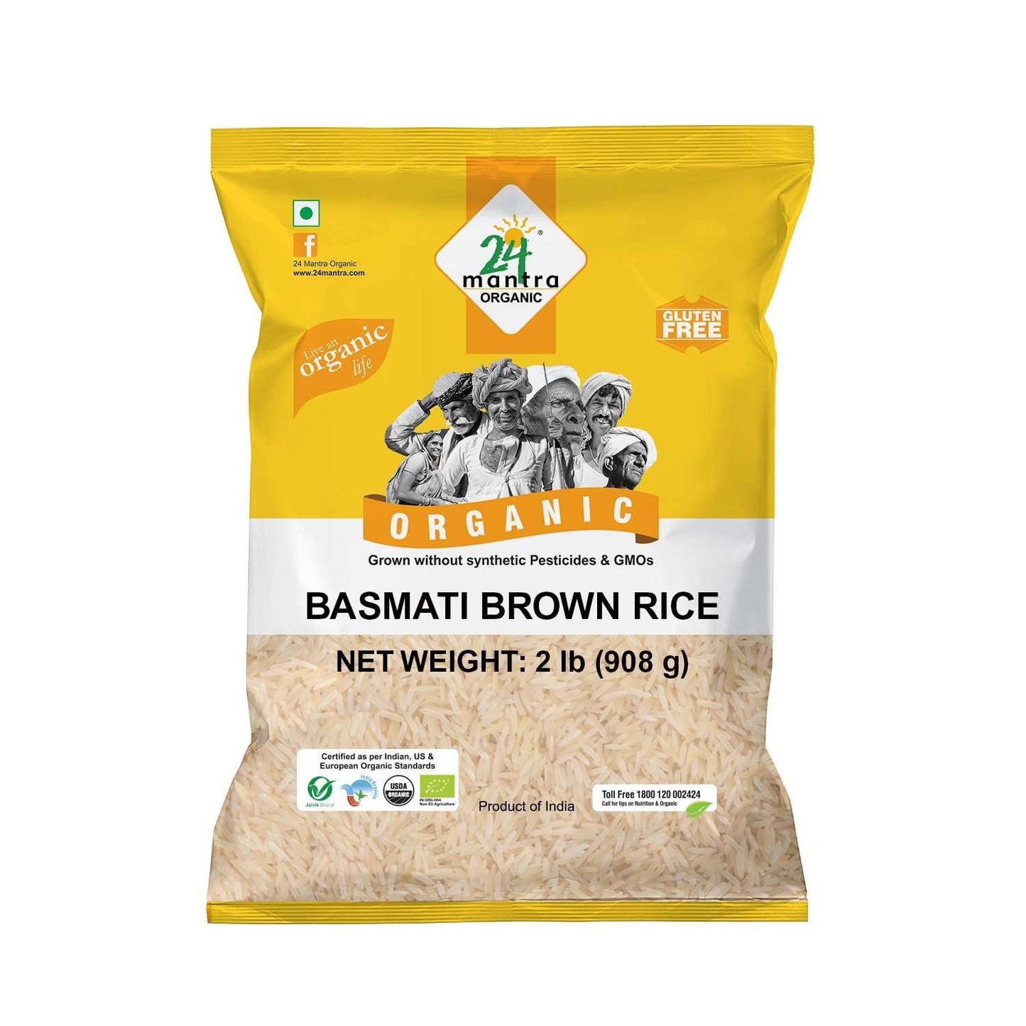 24 Mantra Organic Basmati Brown Rice 2 lbs