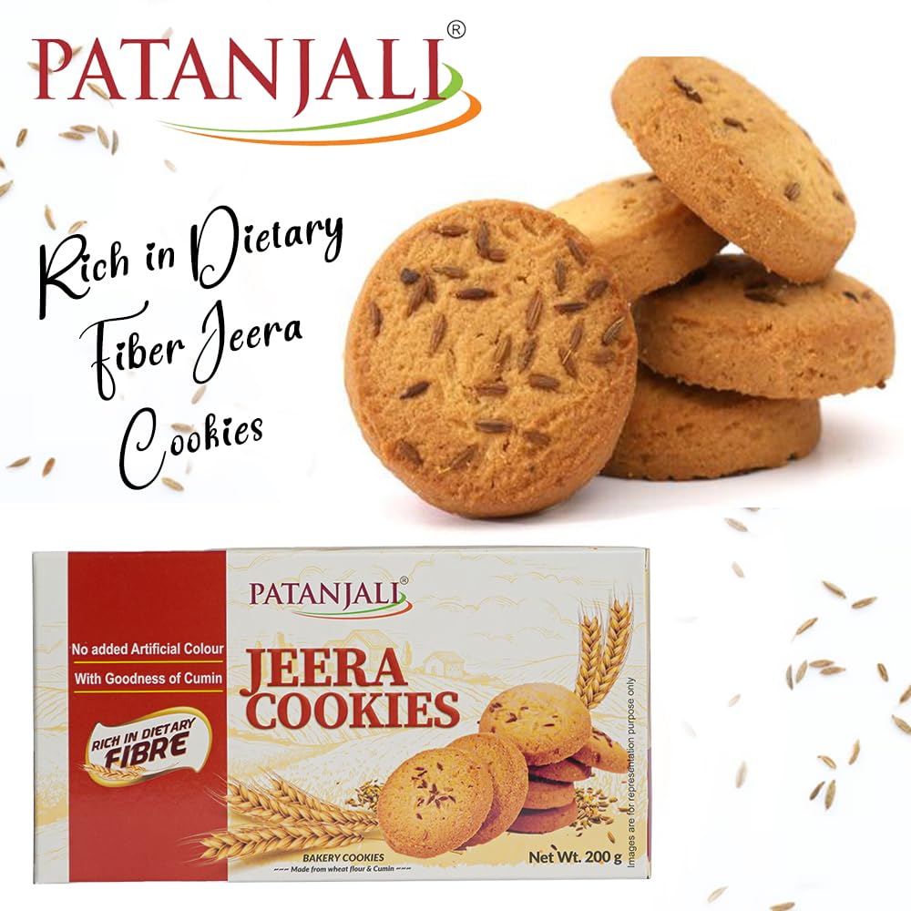 Patanjali Jeera Biscuit (Pack Of 3) - 200g