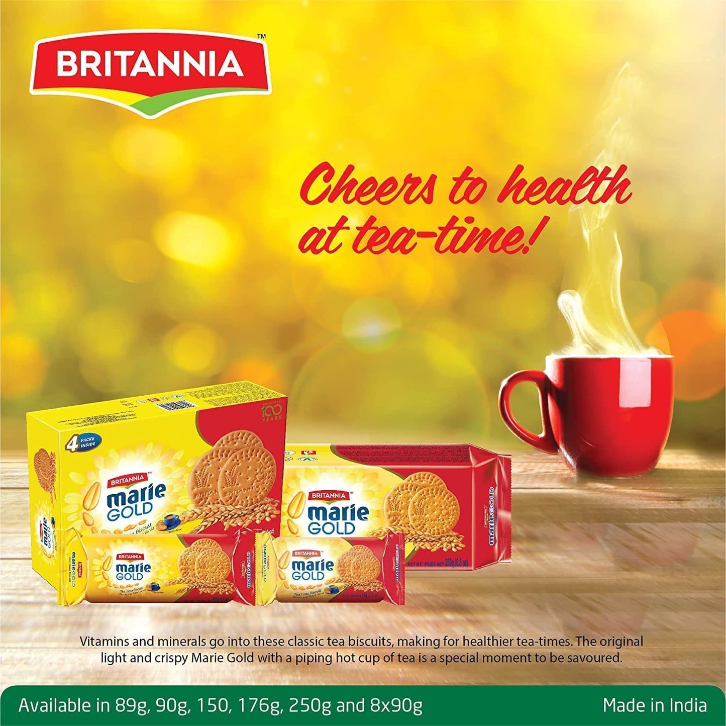 Britannia Marie Gold Tea Biscuits 150 gms - Biscuits & Cookies