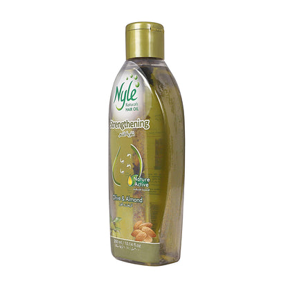 Nyle Strengthening Hair Oil with goodness of natural extracts of Coconut, Olive and Almond (300ml)(10.14 fluid ounces)