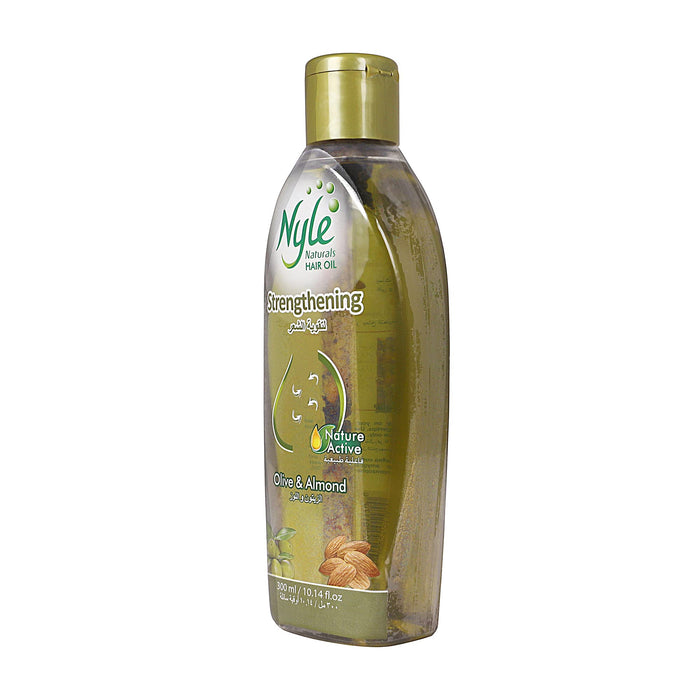 Nyle Strengthening Hair Oil with goodness of natural extracts of Coconut, Olive and Almond (300ml)(10.14 fluid ounces)