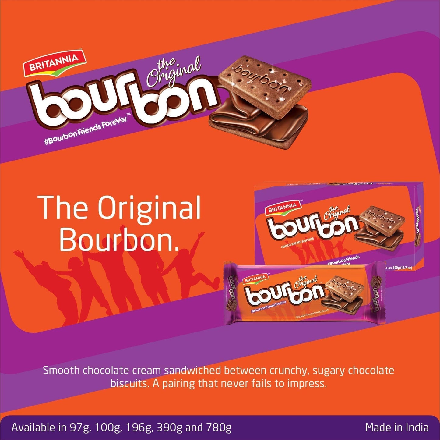 Britannia -bourbon Choco Creme Biscuits Original 780 gms