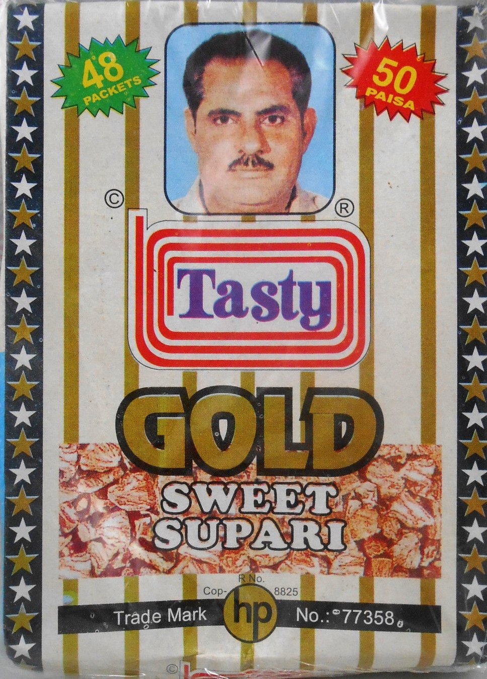 Tasty Gold Sweet Supari Sweet Betel Nuts 48 Packets 100gms