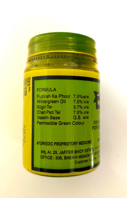 Monisons Ayurvedic Pain Balm For Headache, Joint Pain Cold Relief 100 gms (1)