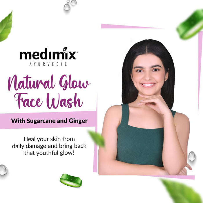 Medimix Ayurvedic Natural Glow Face Wash, 100ml (Pack of 2)