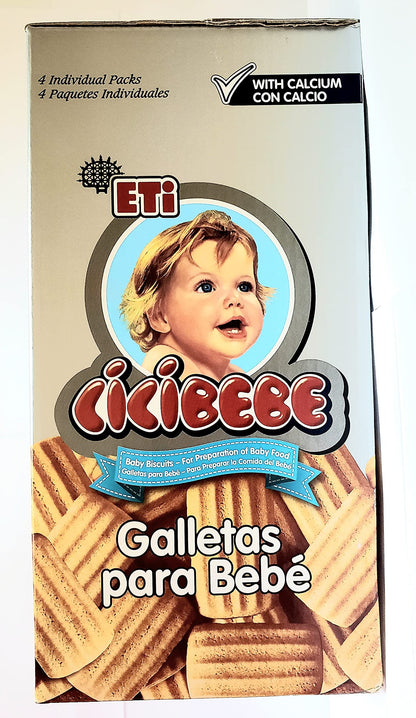 ETI Cicibebe Baby Biscuits (Bebek Biskvisi) 1000 Gr (4X250 gr) 2.2 pounds- Lot of 1