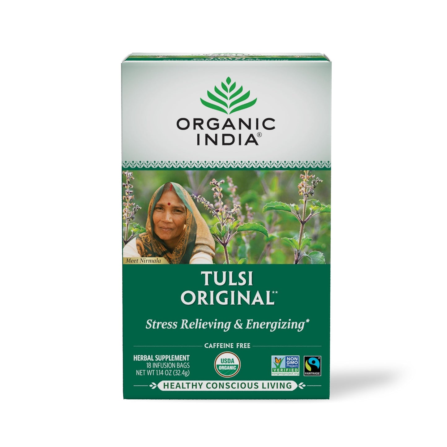 Tulsi Original -Organic India 18 infusion bags - Food / Masala / Dal
