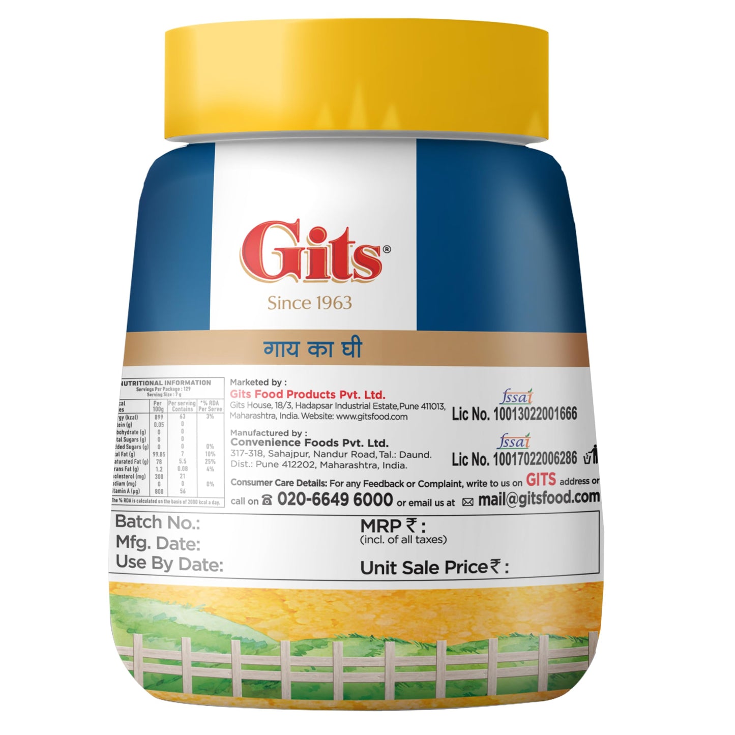 Gits, Pure Ghee, 1 Liter(ltr)