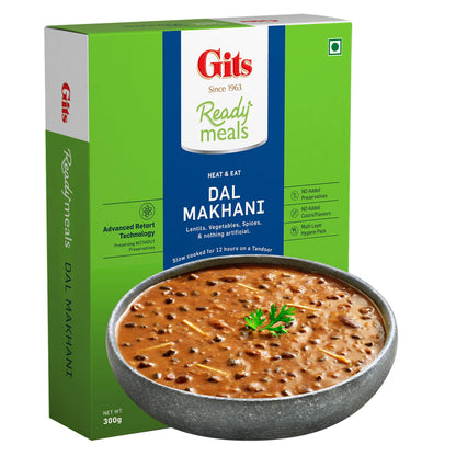 Gits Ready to Eat Dal Makhani, 900g (Pack of 3 X 300g Each)