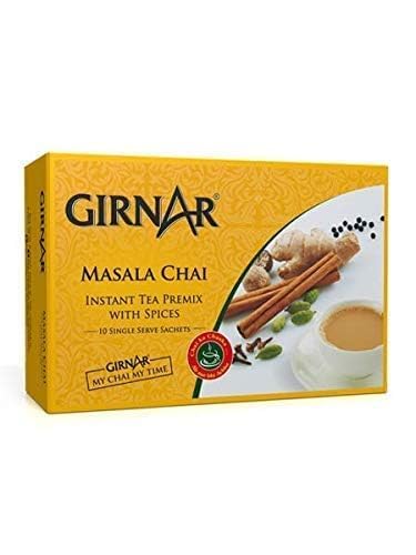 Girnar Instant Chai (Tea) Premix With Masala, 10 Sachet Pack.