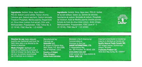 Dabur Herbal Mint and Lemon Gel Toothpaste