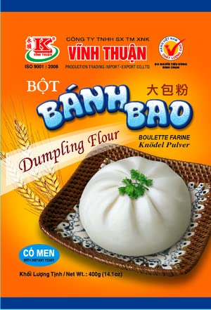 Vinh Thuan  Dumpling Flour Mix  Vietnamese Bot Banh Bao  1 Bag (14.1oz, Pack of 3)